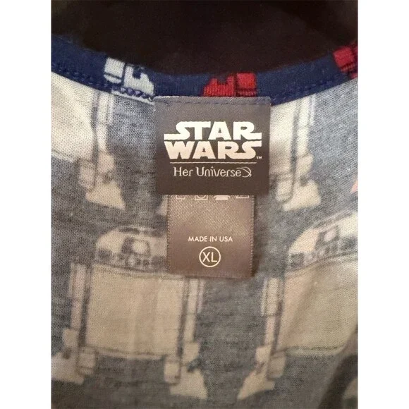 Her Universe Star Wars R2-D2 Dress Womens XL Blue Fit & Flare Tank Knee - Picture 4 of 5